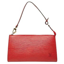 Pochette Accessoires en cuir Epi Louis Vuitton Rouge
