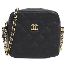 Bolsa Chanel de couro preto Preto