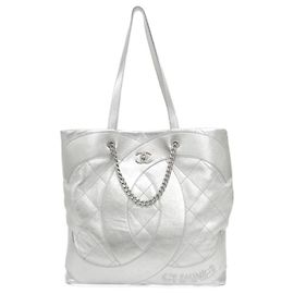 Chanel Handtasche Silber Silber