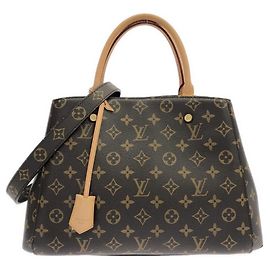 Louis Vuitton Monogram Montaigne MM Handtasche Braun