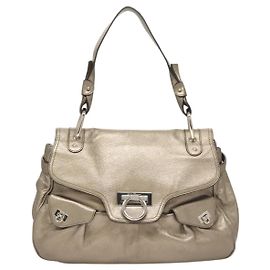 Sac à main Sofia en cuir Salvatore Ferragamo Taille Medium Doré