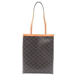 Céline Celine Medium Flat Shopper Triomphe Tote Bag Black