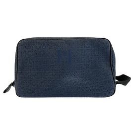 Hermès Hermes Trotteur MM Clutch Bag Navy Black Schwarz