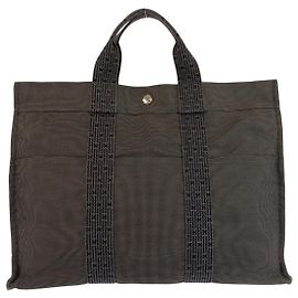 Hermès Sac cabas Hermes Herline MM Gris Gris