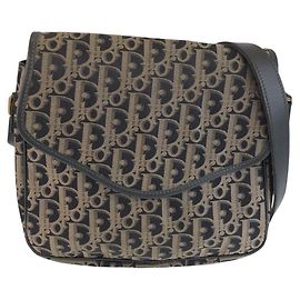 Borsa a tracolla Dior Trotter Canvas Nero