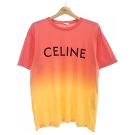 Céline Camiseta Celine Naranja Amarillo