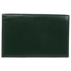 Hermès HERMES Hermes fold Long Wallet, Box Calf Leather, Green, Men's Green