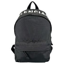 Zaino BALENCIAGA Wheel, Lana e Nylon, Nero, Uomo e Donna Nero