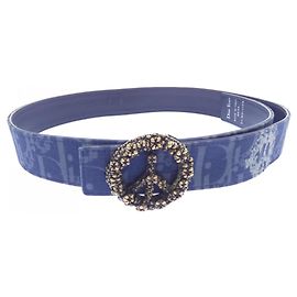 Christian Dior Navy Standard Belt Navy blue