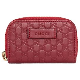 Monedero Gucci GG Signature Microssima Roja