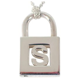 Pendentif charm initiale S cadenas en argent sterling 925 Tiffany & Co. Autre