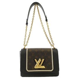 Bolsa de Alça Louis Vuitton Monogram Twist Marrom Preto