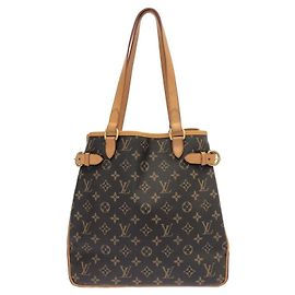 Bolsa de ombro vertical Louis Vuitton Monogram Batignolles Marrom