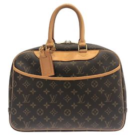 Louis Vuitton Monogram Bowling Vanity Handbag Brown
