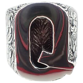 Anel Ag925 Alphabet Q Band da Gucci Outro