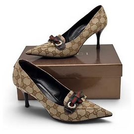 Escarpins Gucci GG Supreme Monogramme Marron