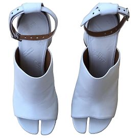 Maison Martin Margiela Maison Margiela Sandálias Tabi em couro branco Branco