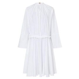 Loewe Vestido de popeline de algodão branco Branco