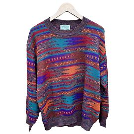 Missoni Sport Mehrfarbiger Strickpullover aus Wolle Mehrfarben