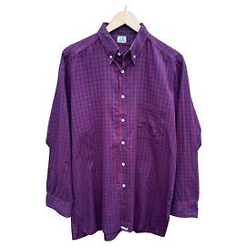 Autre Marque C.P. Company Gingham-Karo-Baumwollhemd Rot Dunkelblau