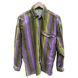 Camicia a righe Gianni Versace Verde Porpora
