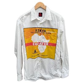 Camisa Dolce & Gabbana de algodón blanco con estampado gráfico Blanco Multicolor
