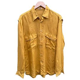 Missoni Uomo Camicia in lino gialla Giallo