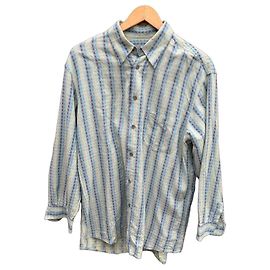 Camicia Sport Missoni a maniche lunghe motivo Argyle Blu Turchese