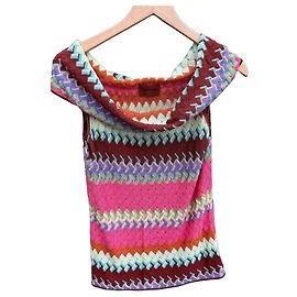 Missoni Top de malha sem mangas Multicor Zigzag Multicor
