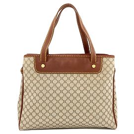 Céline Celine Handtasche aus Macadam-Muster Canvas Braun