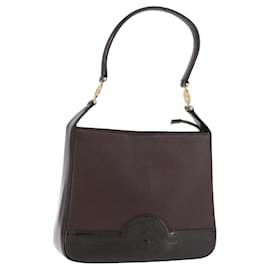 VERSACE Schultertasche Leder Braun Gold Auth ka4945 Braun Golden