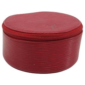 LOUIS VUITTON Epi Ecrin Bijoux 12 Joyero Rojo M48207 LV Auth 186404 Roja