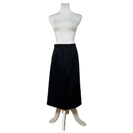 Gonna vintage Dior in misto lana nera L Nero