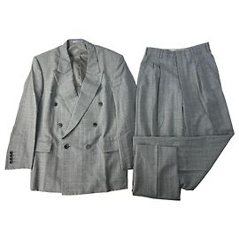 Vintage Givenchy Men's Wool Blend Suit Trousers Grey Grey