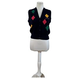 Vintage Balenciaga Sports Wollweste Navy M Marineblau
