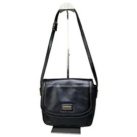 Sac à épaule en cuir structuré Vintage Givenchy Noir Or Noir