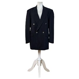 Vintage Dior Men's Wool Blend Blazer Navy XL Navy blue