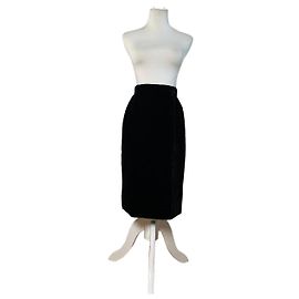 Vintage Dior Samtrock Schwarz ca. 2000er M Schwarz