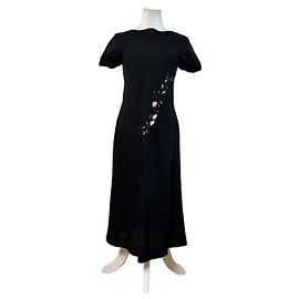 Chloé Robe en coton brodée vintage Chloe Noir L Noir