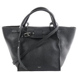 Céline CELINE Big Bag Small Leather 2way Handbag in Schwarz Schwarz