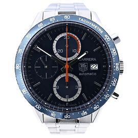 TAG Heuer Carrera CV2015.BA0786 VF3969 SS AT Relógio com Mostrador Azul Azul