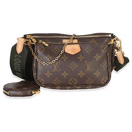 Louis Vuitton Khaki Monogram Canvas Multi Pochette Accessoires Marrone