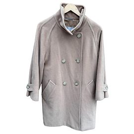 Max Mara Kappa Double-Breasted Wool Coat - Rosa Beige Beige