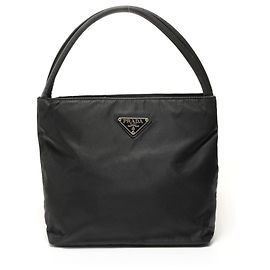 Prada Ein-Schulter-Nylon-Handtasche Braun Schwarz