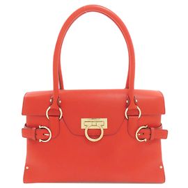 Gancini Hardware Tote Bag von Salvatore Ferragamo Rot