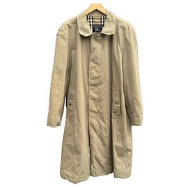 Burberrys Gabardina Balmacaan Beige de Algodón Beige