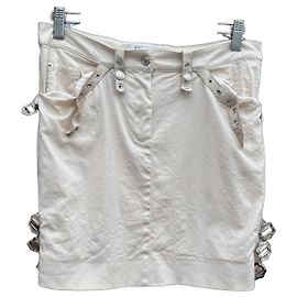 Christian Dior Boutique Minirock Creme Weiß Beige