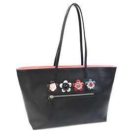 Fendi Roll Medium Tote Bag Black Pink