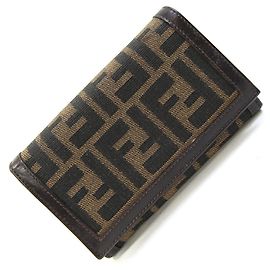 Portafoglio bi-fold Fendi Zucca Marrone