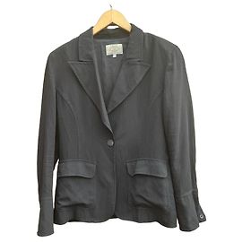 Armani Jeans Women's Black Wool Blazer Black